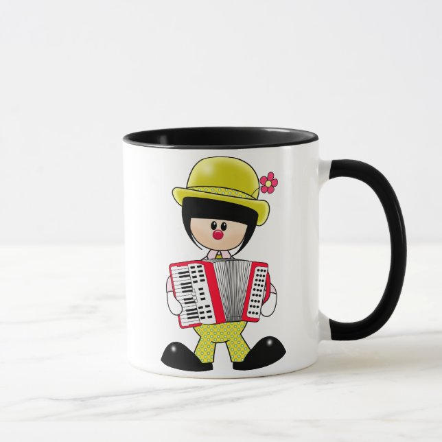 Tasse Clown Girly mignon avec Accordian (Droite)