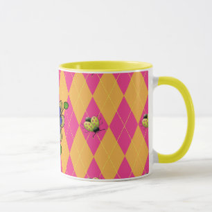 Tasse Coccinelle de roses indien et d'orange