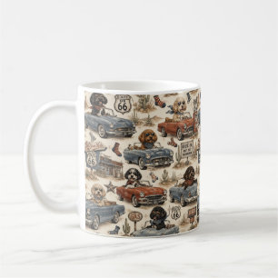 Tasse Cockapoo Route 66 Rétro