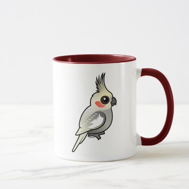 Tasse Cockatiel orné de paillettes (Droite)