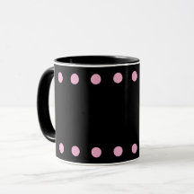 Tasse Cocoa & Coffee Perles (Noir & Rose)