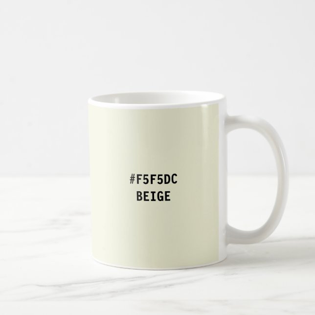 Tasse code hexadécimal couleur beige (Droite)