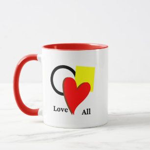Tasse cœur carré cercle Amour pour toutes les form
