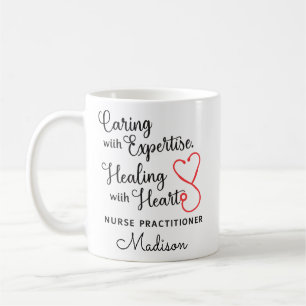 Tasse cœur de praticienne infirmière, appréciation