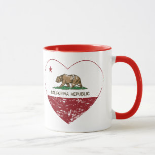Tasse Coeur de République de la Californie affligé