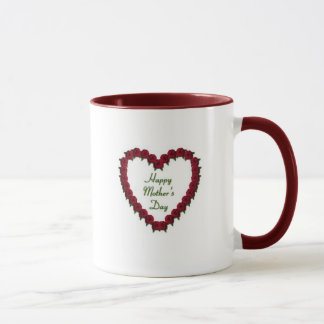 Tasse Coeur du jour de mère des roses