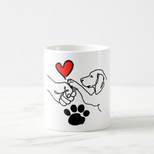 Tasse Cœur Main Et Patte - Tasse Maman Chien Migno