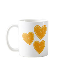 Tasse Cœur Orange – Mug Café Agrumes Mignon