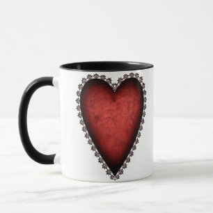 Tasse Coeur rouge gothique