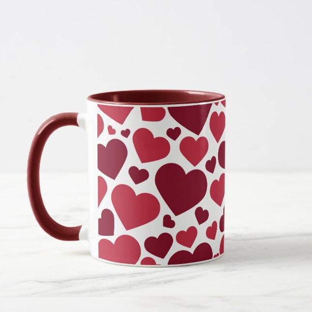 Tasse Coeurs rouges (Gauche)