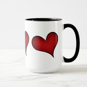 Tasse Coeurs rouges de la Saint Valentin