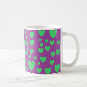 Tasse coeurs verts