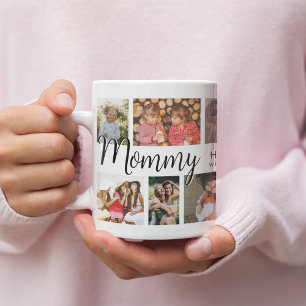 Tasse Collage 12 Photos Maman Personnalisée