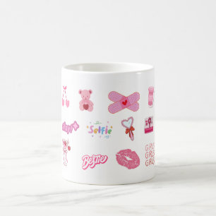 Tasse Collage Autocollant Fille Mignonne