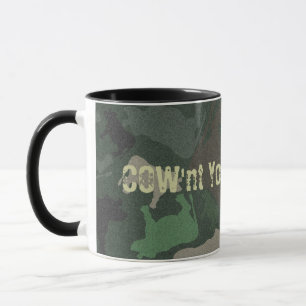 Tasse Collage de la vache CaMOOflage en vert
