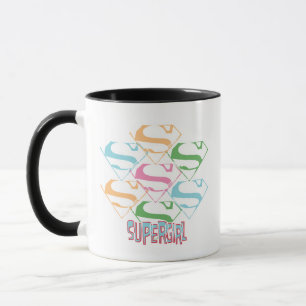 Tasse Collage en pastel de logo de Supergirl