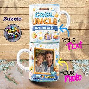 Tasse Collage Photo de Célébration de l'Oncle Heur