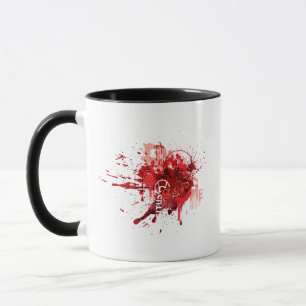 Tasse Collage rouge de corps de lanterne