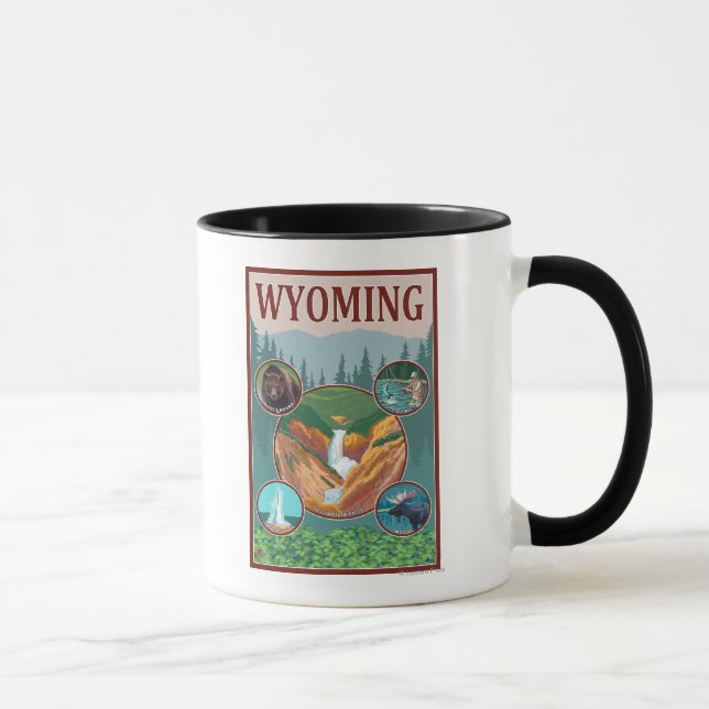 Tasse Collage WyomingWyoming (Droite)
