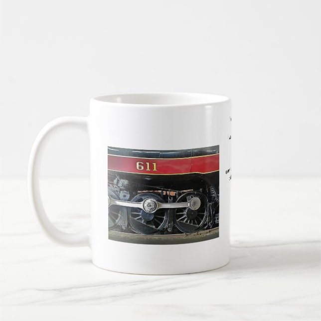 Tasse collectable de N&W 611 avec un poème (Gauche)