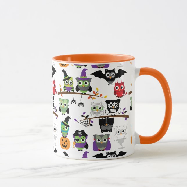 Tasse Collection De Chouettes D'Halloween Éffrayantes (Droite)