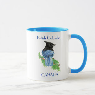 Tasse Colombie-Britannique Canada Stellar Jay, Bird, Nat