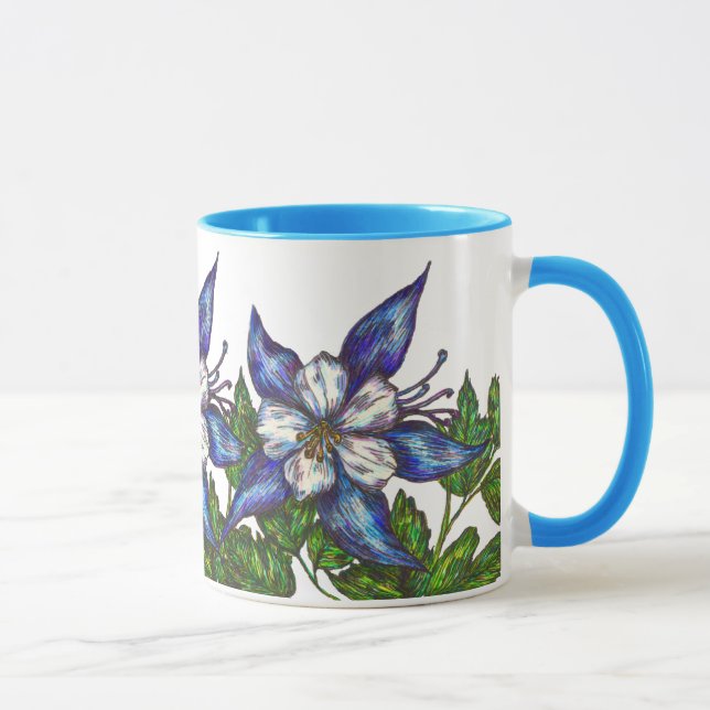 Tasse colonnes bleues (Droite)