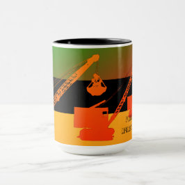 TASSE COLORÉ FIER DE FAIRE FONCTIONNER INGÉNIEER CRANE