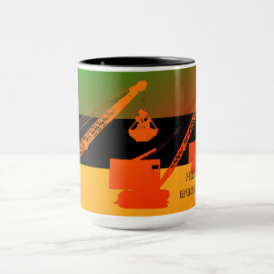 TASSE COLORÉ FIER DE FAIRE FONCTIONNER INGÉNIEER CRANE