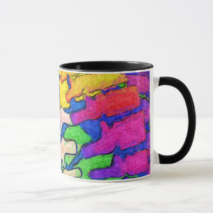 Tasse colorée d'art d'épine
