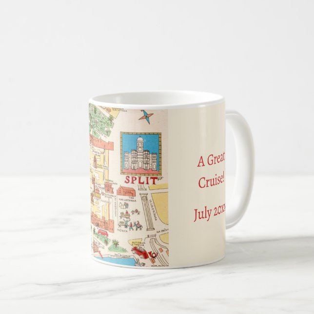 Tasse colorée de Split Croatie (Devant droit)