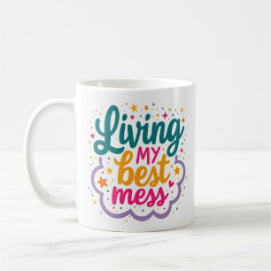 Tasse colorée « J'assume mon bazar »