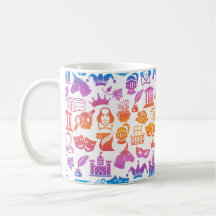 Tasse colorée pour l'amoureux de Shakespeare