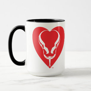Tasse combinée de coeur de python de boule