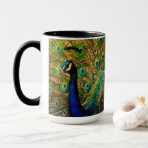 Tasse combinée de paon