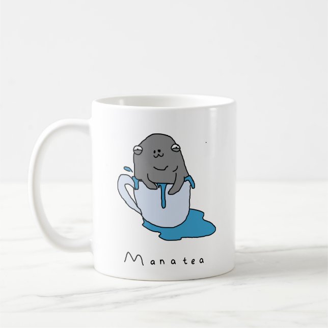 Tasse comique drôle de thé de Manatea | (Gauche)