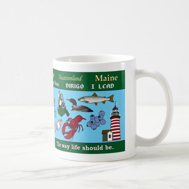 Tasse commémorative d'état du Maine (Droite)