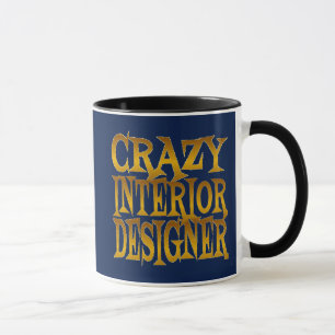 Tasse Concepteur d'intérieur fou en or