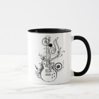 Tasse conception abstraite de guitare