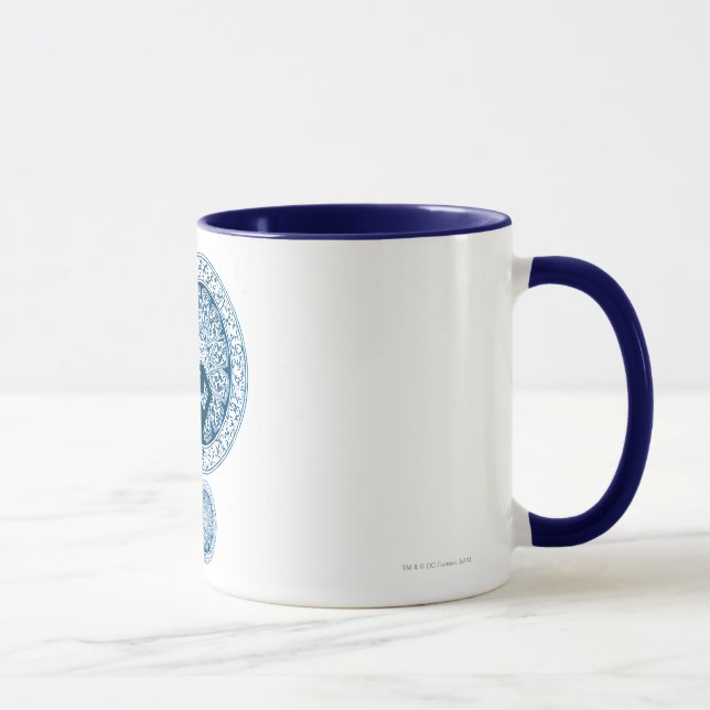 Tasse Conception bleue de cercle de Supergirl (Droite)