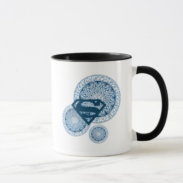 Tasse Conception bleue de cercle de Supergirl (Droite)