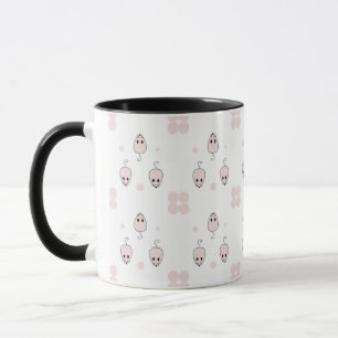 Tasse Conception de motif transparent de souris rose - D