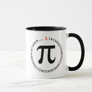 Tasse Conception de nombre de pi