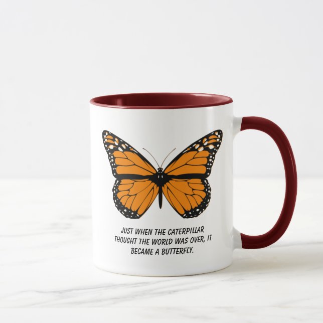 Tasse Conception de papillon avec des citations au sujet (Droite)