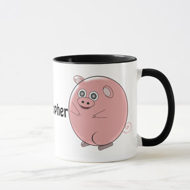 Tasse Conception de porc personnalisée (Droite)