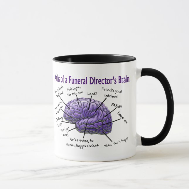 Tasse Conception drôle de cerveau de directeur des (Droite)
