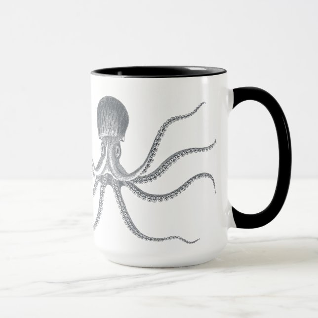 Tasse Conception nautique de poulpe géant (Droite)