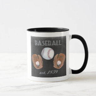 Tasse Conception vintage de tableau de base-ball