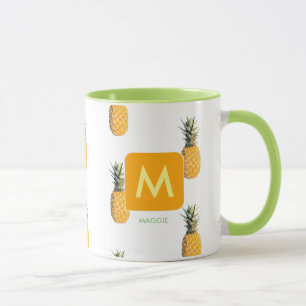 Tasse concevoir votre propre initiale avec ananas