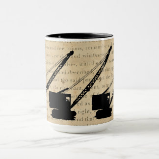 Tasse Conducteur de grue Grue Antique Vintage Crawler